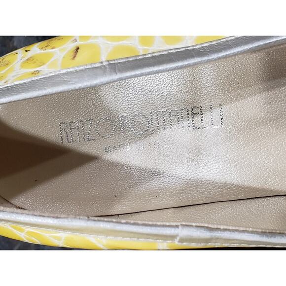 Renzo Fontanelli Virgin Pump Women's Size 12 AAA Gray Leather Block Heel Pull On - Picture 3 of 12